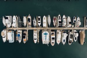 boats along a pier
